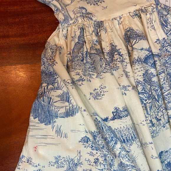 Vintage rare Daisy Kingdom Springtime Toile dress size 4. Cotton. Gorgeous! - Picture 6 of 8